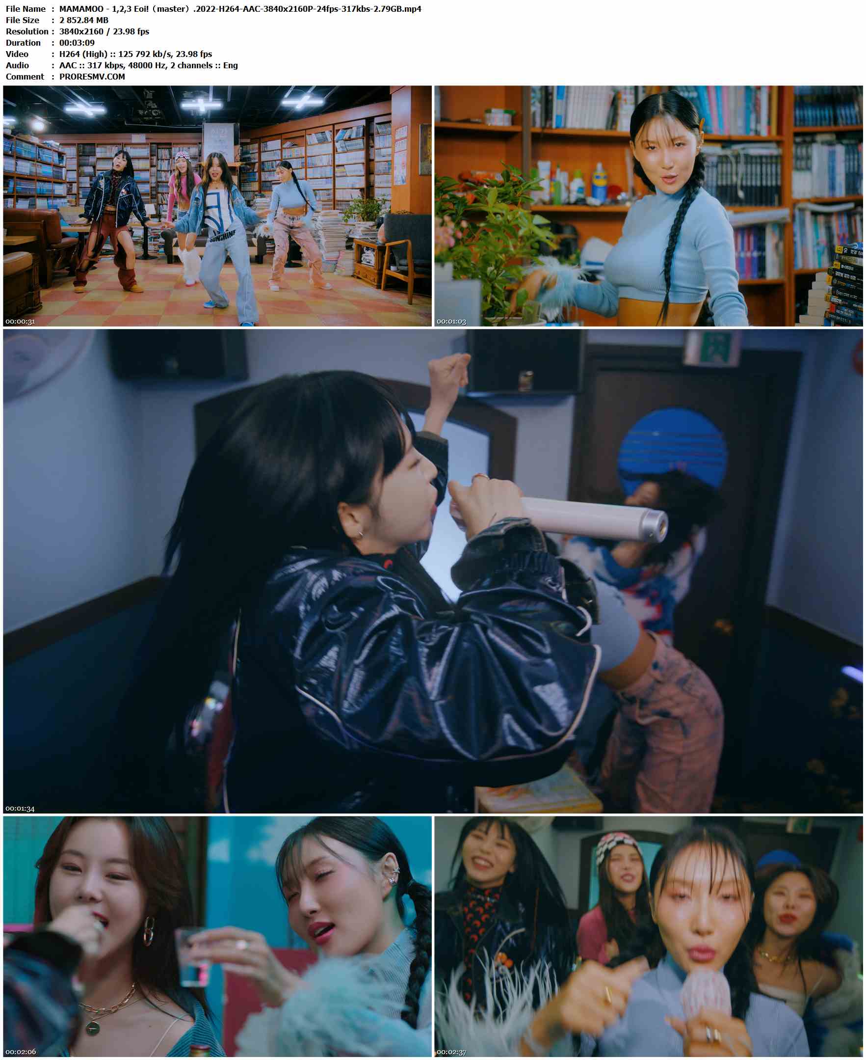 MAMAMOO - 1,2,3 Eoi!（master）.2022-H264-AAC-3840x2160P-24fps-317kbs-2.79GB官方MV_高清MV